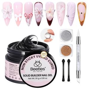 imageBeetles Valentines Limited Pink 3D Nail Sculpting Gel for 3D Gel Nail Art 15ml Professional Pink Sculpt Gel No Wipe U VLED Cure Easy OneStep Shaping Pink Nail Gel for DIY Salon Gifts for Women0130g Clear 3D Gel