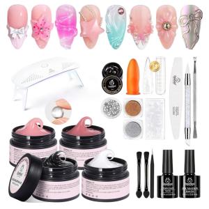 imageBeetles Valentines Limited Pink 3D Nail Sculpting Gel for 3D Gel Nail Art 15ml Professional Pink Sculpt Gel No Wipe U VLED Cure Easy OneStep Shaping Pink Nail Gel for DIY Salon Gifts for Women03Christams Limited 3D Gel Nail Art Kit