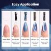 imageBeetles Cat Eye Gel Nail Polish  15ML 9D Cat Eye Chameleon Blue Glitter Gel Polish Magnetic Shimmer Effect Soak Off UV DIY Holo Blue Dream Manicure Gift for WomenCBlueFrosted Sapphire
