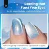 imageBeetles Cat Eye Gel Nail Polish  15ML 9D Cat Eye Chameleon Blue Glitter Gel Polish Magnetic Shimmer Effect Soak Off UV DIY Holo Blue Dream Manicure Gift for WomenEBlueArctic Aurora