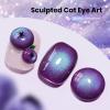 imageBeetles Cat Eye Gel Nail Polish  15ML 9D Cat Eye Chameleon Blue Glitter Gel Polish Magnetic Shimmer Effect Soak Off UV DIY Holo Blue Dream Manicure Gift for WomenAMystic Amethyst