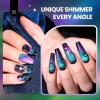imageBeetles Cat Eye Gel Nail Polish  15ML 9D Cat Eye Chameleon Blue Glitter Gel Polish Magnetic Shimmer Effect Soak Off UV DIY Holo Blue Dream Manicure Gift for WomenBChameleonGalaxy Drift