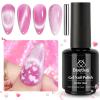 imageBeetles Cat Eye Gel Nail Polish  15ML 9D Cat Eye Chameleon Blue Glitter Gel Polish Magnetic Shimmer Effect Soak Off UV DIY Holo Blue Dream Manicure Gift for Women0APink Tourmaline