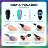 imageBeetles Cat Eye Gel Nail Polish  15ML 9D Cat Eye Chameleon Blue Glitter Gel Polish Magnetic Shimmer Effect Soak Off UV DIY Holo Blue Dream Manicure Gift for WomenBChameleonGalaxy Drift