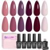 imageBeetles Gel Polish Soft Beam Cat Eye Gel Nail Polish Set  6 Colors Nude Pink Brown Purple Glitter Gel Nail Kit Magnetic Shine Soak Off UV Winter Salon DIY Manicure Gift for Women000Rose Petals
