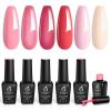 imageBeetles Rose Whispers Jelly Pink Gel Nail Polish Set  6 Colors Valentines Gel Polish Kit Jelly Pink Sheer Translucent Effect Soak Off UV Salon DIY Manicure Spring Gift for Women4 Colors The Garden of Eden