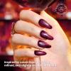 imagebeetles Purple Gel Polish Set  6 Colors Cassis Night Collection HEMAFree 15ml Dark Purple Glitter Shimmer Color Nails with Swatch Card Home Salon Soak Off UV LED Valentines Gift for WomenCassis Night