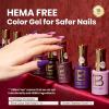 imagebeetles Purple Gel Polish Set  6 Colors Cassis Night Collection HEMAFree 15ml Dark Purple Glitter Shimmer Color Nails with Swatch Card Home Salon Soak Off UV LED Valentines Gift for WomenCassis Night