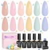 imageBeetles Gel Polish Soft Beam Cat Eye Gel Nail Polish Set  6 Colors Nude Pink Brown Purple Glitter Gel Nail Kit Magnetic Shine Soak Off UV Winter Salon DIY Manicure Gift for WomenSoft Echo