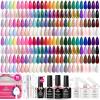 imageBeetles So In Love Collection  Glow In Love Valentine Gel Nail Polish Set Pink Gel Nail Art Set with Base Top Coat Mini Rose Bouquet Salon DIY at Home Valentines Day Gift for Women Wife Girlfriend100 colors all season gel polish set