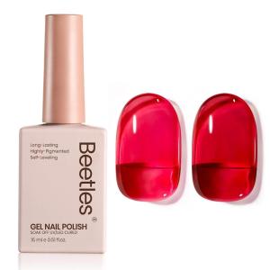 imageBeetles Barely Pink Gel Polish  15ml051 Fl Oz Large Capacity Light Pink Gel Nail Polish for Spring Valentines Nails Pastel Nail Art Salon Long Lasting Soak Off UV LED Nails Lamp Gifts for Her000Ruby Cherry