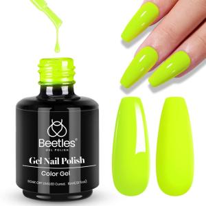 imageBeetles Barely Pink Gel Polish  15ml051 Fl Oz Large Capacity Light Pink Gel Nail Polish for Spring Valentines Nails Pastel Nail Art Salon Long Lasting Soak Off UV LED Nails Lamp Gifts for Her117Vibrant Lime