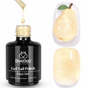 imageBeetles Butter Veil Yellow Jelly Gel Nail Polish  15ML Butter Yellow Gel Nail Polish Base Color Nail Concealer Sheer Translucent Effect Soak Off UV DIY Nail Art Manicure Gift for WomenGilded Sugar