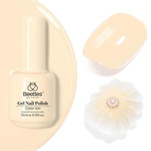 imageBeetles Butter Veil Yellow Jelly Gel Nail Polish  15ML Butter Yellow Gel Nail Polish Base Color Nail Concealer Sheer Translucent Effect Soak Off UV DIY Nail Art Manicure Gift for WomenMultiple colors