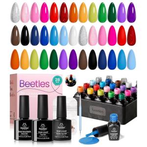 imageBeetles Cat Eye Gel Nail Polish Set  10 Colors Glitter Cat Eye Glint Gel Polish Kit Silver Nude Pink Blue Brown Purple Magnetic Shine Soak Off UV French Nail Art Salon DIY Manicure Gift for Women20 Colors Blokecore