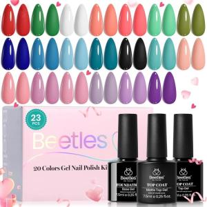 imageBeetles Pink Gel Polish Set  Pinks Escape 15ML051Fl Oz 6 Colors Hema Free Pink Gel Nail Polish Set Same Color Same Bottle Valentines Nails Long Lasting Soak Off UV LED Nail Lamp Gifts for Her0Vibrant Subtle