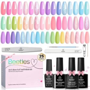 imageBeetles Pink Gel Polish Set  Pinks Escape 15ML051Fl Oz 6 Colors Hema Free Pink Gel Nail Polish Set Same Color Same Bottle Valentines Nails Long Lasting Soak Off UV LED Nail Lamp Gifts for HerRainbow Dreamscape