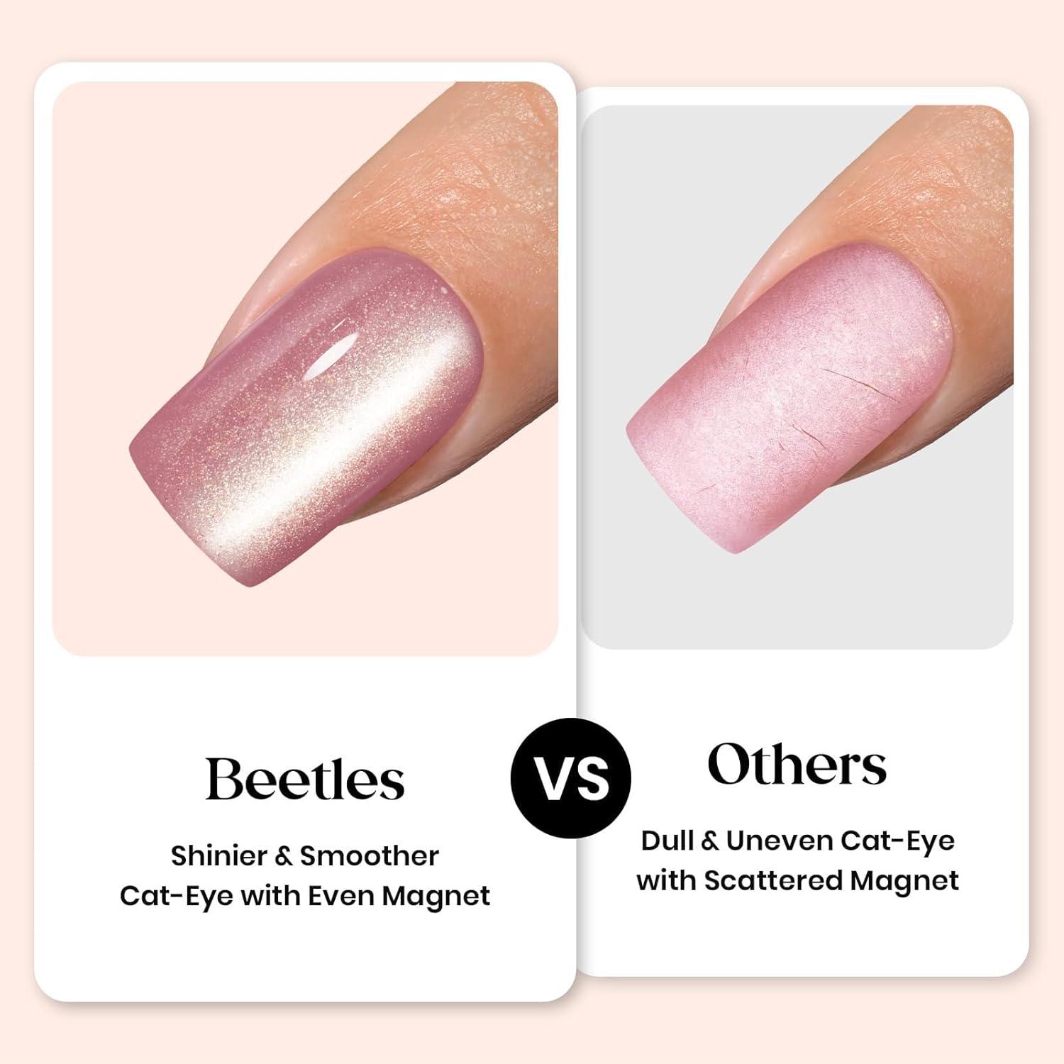 imageBeetles Cat Eye Press On Nails  Enchanted Aurora  7 Colors Medium Almond Press On Nails  16 Sizes 224 Pcs Natural Salon Quality For Red Blue Purple Nails St Patrick Day03M MediumCat Eye Enchanted Aurora