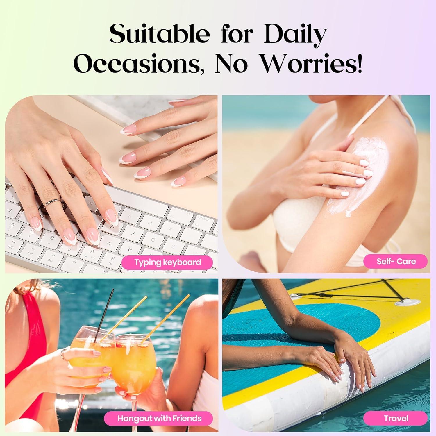 imageBeetles Cat Eye Press On Nails  Enchanted Aurora  7 Colors Medium Almond Press On Nails  16 Sizes 224 Pcs Natural Salon Quality For Red Blue Purple Nails St Patrick Day1S AlmondCat Eye Soda Aurora Kit