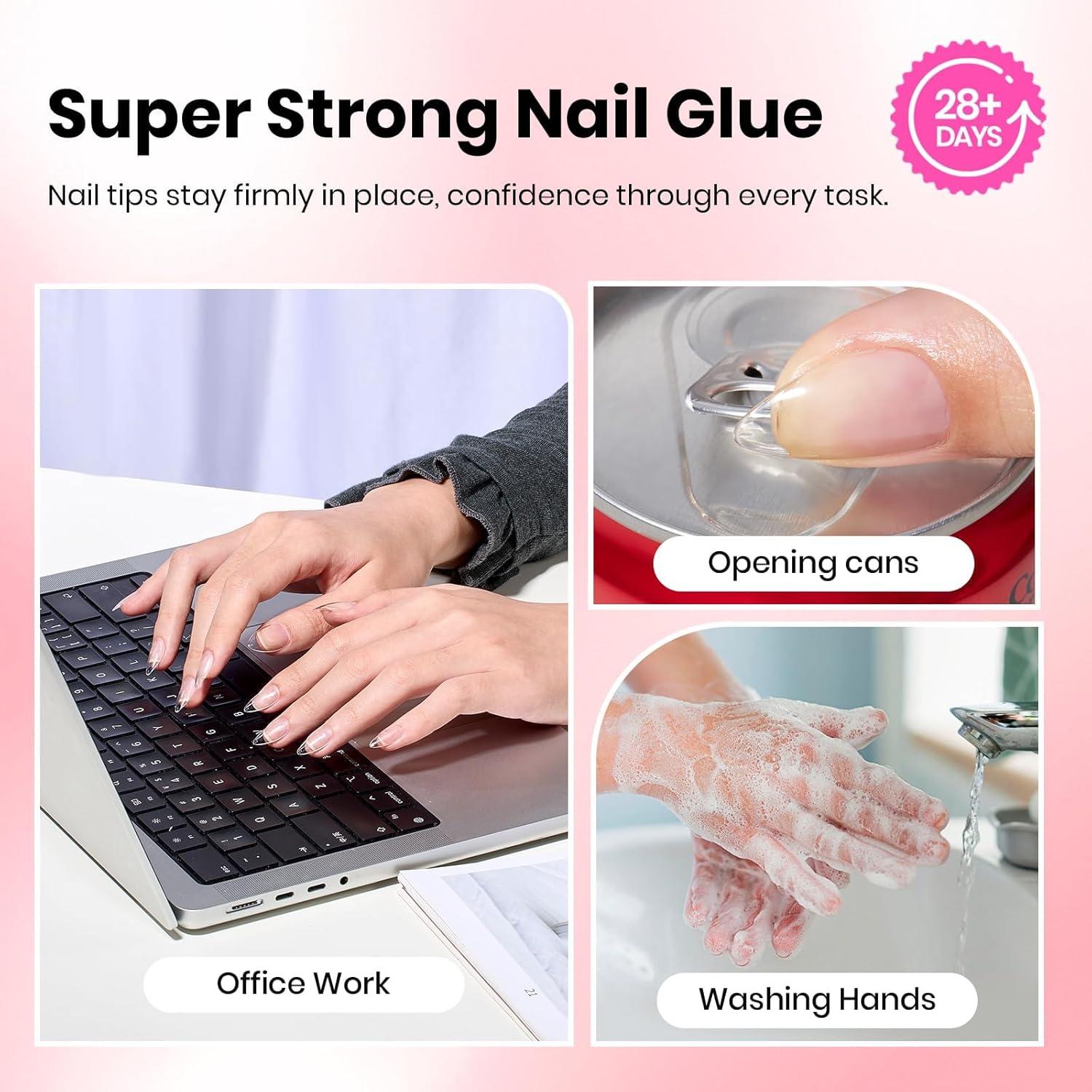 imageBeetles Cat Eye Press On Nails  Enchanted Aurora  7 Colors Medium Almond Press On Nails  16 Sizes 224 Pcs Natural Salon Quality For Red Blue Purple Nails St Patrick DayZ18ML Super Strong Nail Glue