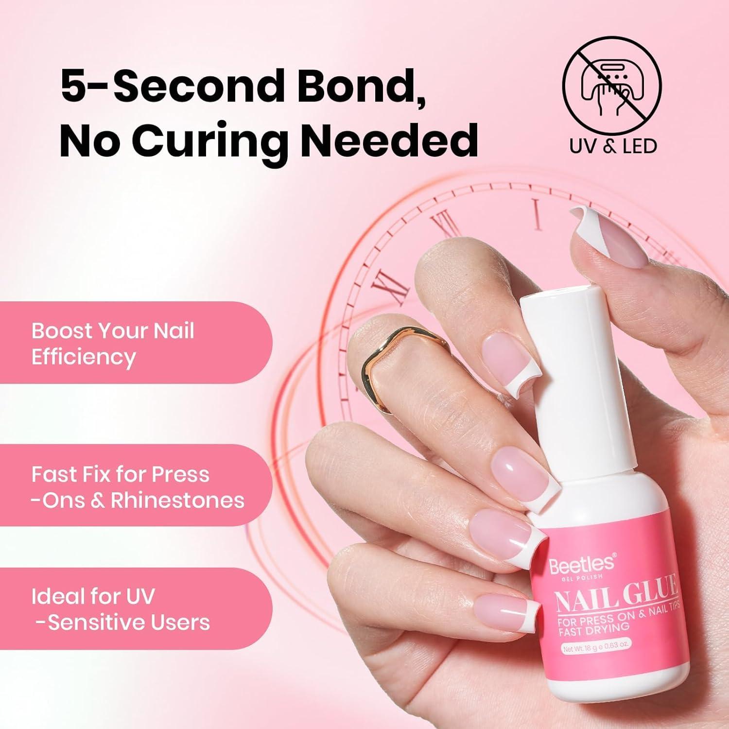 imageBeetles Cat Eye Press On Nails  Enchanted Aurora  7 Colors Medium Almond Press On Nails  16 Sizes 224 Pcs Natural Salon Quality For Red Blue Purple Nails St Patrick DayZ18ML Super Strong Nail Glue