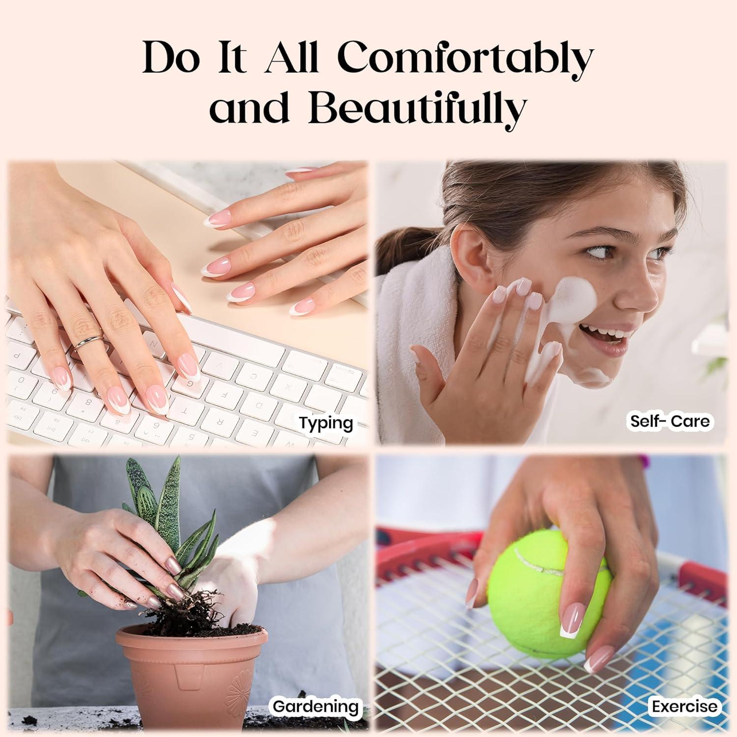 imageBeetles Cat Eye Press On Nails  Enchanted Aurora  7 Colors Medium Almond Press On Nails  16 Sizes 224 Pcs Natural Salon Quality For Red Blue Purple Nails St Patrick Day2M MediumCat Eye Soda Aurora Kit