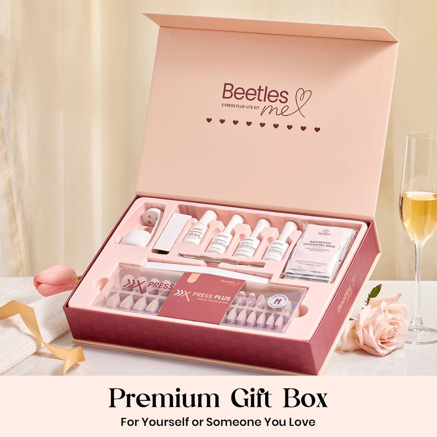 imageBeetles Cat Eye Press On Nails  Enchanted Aurora  7 Colors Medium Almond Press On Nails  16 Sizes 224 Pcs Natural Salon Quality For Red Blue Purple Nails St Patrick Day2M MediumCat Eye Soda Aurora Kit