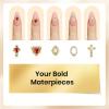 imageBeetles 3D Gel Nail Art with 3D Mold2 Pcs Sandy Glow Clear and White Solid Builder Gels for Nails NonSticky Sculpting with DualEnded Sculpture Pen Beginner Friendly DIY at HomeUV LED Lamp Needed3D Nail CharmsMetal