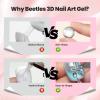 imageBeetles 3D Gel Nail Art with 3D Mold2 Pcs Sandy Glow Clear and White Solid Builder Gels for Nails NonSticky Sculpting with DualEnded Sculpture Pen Beginner Friendly DIY at HomeUV LED Lamp NeededB5Pink Solid Builder Gel
