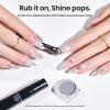 imageBeetles 3D Gel Nail Art with 3D Mold2 Pcs Sandy Glow Clear and White Solid Builder Gels for Nails NonSticky Sculpting with DualEnded Sculpture Pen Beginner Friendly DIY at HomeUV LED Lamp NeededA515ml sculpting gel with silver chrome powder