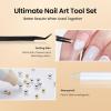 imageBeetles 3D Gel Nail Art with 3D Mold2 Pcs Sandy Glow Clear and White Solid Builder Gels for Nails NonSticky Sculpting with DualEnded Sculpture Pen Beginner Friendly DIY at HomeUV LED Lamp NeededGold