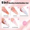 imageBeetles 3D Gel Nail Art with 3D Mold2 Pcs Sandy Glow Clear and White Solid Builder Gels for Nails NonSticky Sculpting with DualEnded Sculpture Pen Beginner Friendly DIY at HomeUV LED Lamp NeededB5Pink Solid Builder Gel