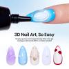 imageBeetles 3D Gel Nail Art with 3D Mold2 Pcs Sandy Glow Clear and White Solid Builder Gels for Nails NonSticky Sculpting with DualEnded Sculpture Pen Beginner Friendly DIY at HomeUV LED Lamp NeededA515ml sculpting gel with silver chrome powder