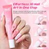 imageBeetles 3D Gel Nail Art with 3D Mold2 Pcs Sandy Glow Clear and White Solid Builder Gels for Nails NonSticky Sculpting with DualEnded Sculpture Pen Beginner Friendly DIY at HomeUV LED Lamp NeededA4Valentines Limited 3D Gel Nail Art
