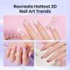imageBeetles 3D Gel Nail Art with 3D Mold2 Pcs Sandy Glow Clear and White Solid Builder Gels for Nails NonSticky Sculpting with DualEnded Sculpture Pen Beginner Friendly DIY at HomeUV LED Lamp NeededNail Art Sculpture Pen 5 Pcs