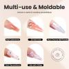imageBeetles 3D Gel Nail Art with 3D Mold2 Pcs Sandy Glow Clear and White Solid Builder Gels for Nails NonSticky Sculpting with DualEnded Sculpture Pen Beginner Friendly DIY at HomeUV LED Lamp NeededB1White Solid Builder Nail Gel