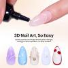 imageBeetles 3D Gel Nail Art with 3D Mold2 Pcs Sandy Glow Clear and White Solid Builder Gels for Nails NonSticky Sculpting with DualEnded Sculpture Pen Beginner Friendly DIY at HomeUV LED Lamp NeededA315ml sculpting gel with golden chrome powder