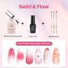 imageBeetles 3Pcs 15ml Pink Gel Nail Polish and No Wipe Gel Top Coat amp Base Coat Set Soak Off UV Lamp and Long Lasting Top Coat French Manicure Art Design KitBlooming GelWhite Gel Nail PolishNail Art Brushes Set