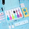 imageBeetles 80 Pcs Gel Nail Polish Kit with U V Light 20 Color Jelly Gel Nail Polish Set Milky Nude Red Purple Glitter Sheer Daylight Nails Kit with Cat Eye Top Coat Rubber Base Women Teens Girls GiftsPretty Box