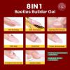 imageBeetles Builder Gel Nail KitJuicy Tint 6 Colors Jelly Pink Nude Builder Gels Apex Thickening Extension Strengthen Weak Nails for Beginners DIY SalonSpring Nails at HomeUV amp LED Lamp NeededB5HEMA FreeWhite Red Glitter
