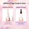 imageBeetles Butterfly Gel Top Coat 15ml  Floral Sprite Pink Butterfly Glitter Shine No Wipe Top Coat LongLasting for Gel Polish Sparkle Soak Off UV LED Gift for Women15ml Glitter Top Coat Mirage Butterfly