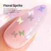 imageBeetles Butterfly Gel Top Coat 15ml  Floral Sprite Pink Butterfly Glitter Shine No Wipe Top Coat LongLasting for Gel Polish Sparkle Soak Off UV LED Gift for Women15ml Glitter Top Coat Mirage Butterfly
