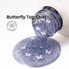 imageBeetles Butterfly Gel Top Coat 15ml  Floral Sprite Pink Butterfly Glitter Shine No Wipe Top Coat LongLasting for Gel Polish Sparkle Soak Off UV LED Gift for Women15ml Glitter Top Coat Floral Sprite