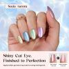 imageBeetles Cat Eye Press On Nails  Enchanted Aurora  7 Colors Medium Almond Press On Nails  16 Sizes 224 Pcs Natural Salon Quality For Red Blue Purple Nails St Patrick Day1S AlmondCat Eye Soda Aurora Kit