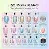 imageBeetles Cat Eye Press On Nails  Enchanted Aurora  7 Colors Medium Almond Press On Nails  16 Sizes 224 Pcs Natural Salon Quality For Red Blue Purple Nails St Patrick Day01S SquareCat Eye Fizz Aurora