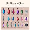 imageBeetles Cat Eye Press On Nails  Enchanted Aurora  7 Colors Medium Almond Press On Nails  16 Sizes 224 Pcs Natural Salon Quality For Red Blue Purple Nails St Patrick Day03M MediumCat Eye Enchanted Aurora
