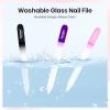 imageBeetles Glass Nail File for Natural Nails 3 Pack  DoubleSided Crystal Nail Files with Case Etched Gentle Nails Care for Shaping amp Polishing Manicure Washable Reusable Glass Fingernail Files03 Pack Glass Nail File