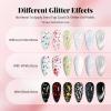 imageBeetles Glitter Gel Polish Set  Kaleido Galaxy 6 Colors Shimmer Chameleon Blue Green Purple UV LED Gel Nail Polish Sparkly Glitter Nail Gel Kit Nail Art Design Gel Spring Gifts for Women6Pcs Glitter Gel Top Coat Set