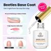 imageBeetles HEMAFree Gel Top and Base Coat 15ml TPO Free No Wipe Clear Glossy Gel Nail Polish Set Long Lasting Soak Off UV Lamp Upgraded Safe LowSensitivity Formula Nail Gifts for Women3 Pcs Gel Base and Top CoatMatte top coat