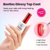 imageBeetles HEMAFree Gel Top and Base Coat 15ml TPO Free No Wipe Clear Glossy Gel Nail Polish Set Long Lasting Soak Off UV Lamp Upgraded Safe LowSensitivity Formula Nail Gifts for Women3 Pcs Gel Base and Top CoatMatte top coat